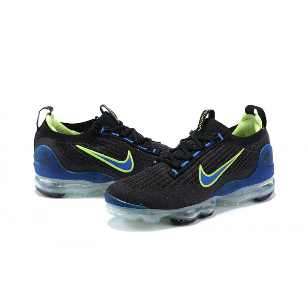 Damen/Herren Air VaporMax 2021 Flyknit Schwarz Grün und Blau Schuhe