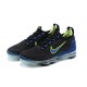 Damen/Herren Air VaporMax 2021 Flyknit Schwarz Grün und Blau Schuhe