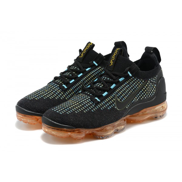 Damen/Herren Air VaporMax 2021 Flyknit Schwarz Orange Schuhe