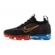 Damen/Herren Air VaporMax 2021 Flyknit Schwarz Rot und Blau Schuhe