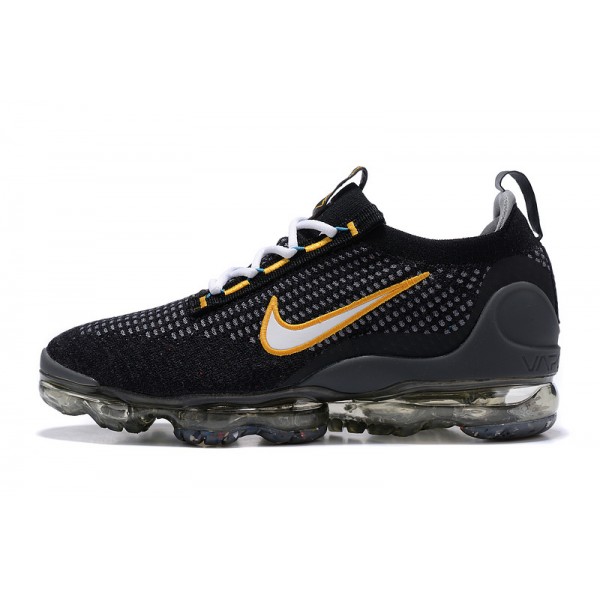 Damen/Herren Air VaporMax 2021 Flyknit Schwarz Gelb DH4086-001 Schuhe