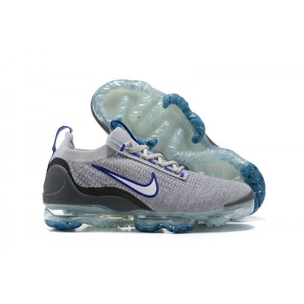 Damen/Herren Air VaporMax 2021 Flyknit Grau Blau Schuhe