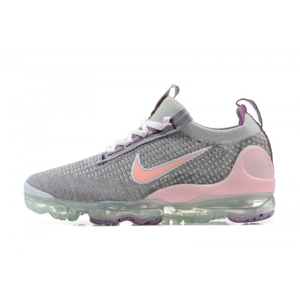 Damen/Herren Air VaporMax 2021 Flyknit Grau und Rosa Schuhe