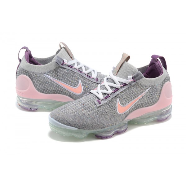 Damen/Herren Air VaporMax 2021 Flyknit Grau und Rosa Schuhe