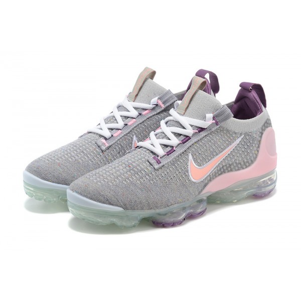 Damen/Herren Air VaporMax 2021 Flyknit Grau und Rosa Schuhe