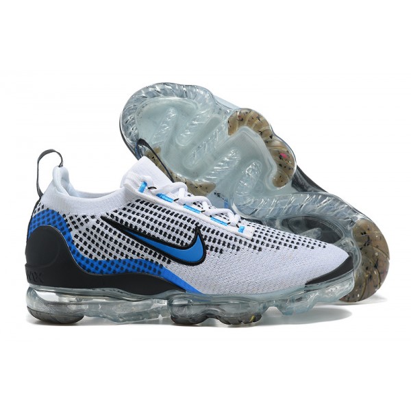 Damen/Herren Air VaporMax 2021 Flyknit Weiß Blau DM0025-001 Schuhe