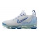 Damen/Herren Air VaporMax 2021 Flyknit Weiß und Blau Schuhe