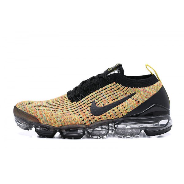 Damen/Herren Air VaporMax Flyknit 3 Schwarz Gelb  AJ6900-006 Schuhe