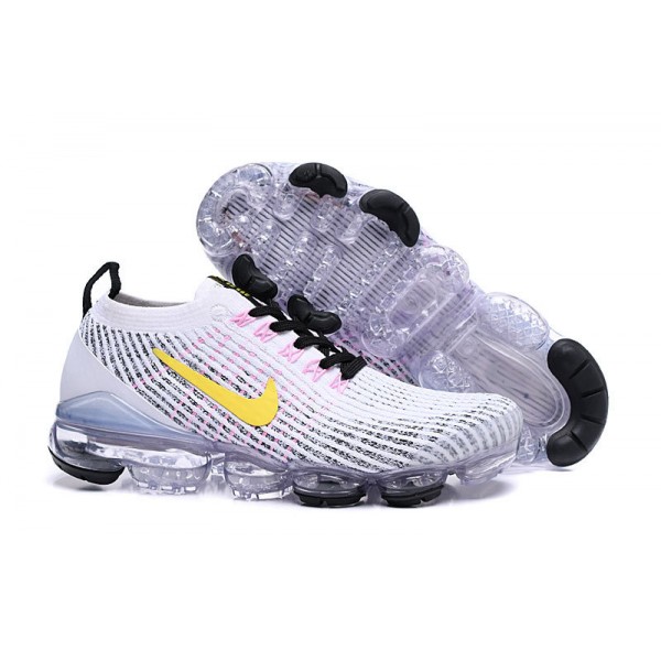 Damen/Herren Air VaporMax Flyknit 3 Weiß Gelb AJ6900-103 Schuhe