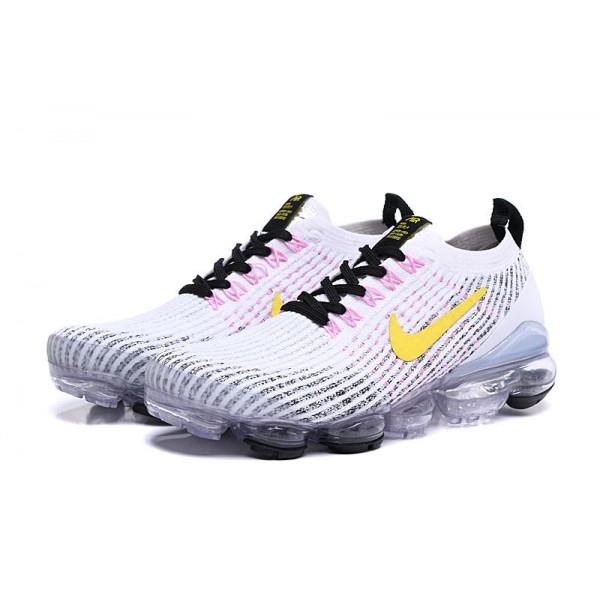 Damen/Herren Air VaporMax Flyknit 3 Weiß Gelb AJ6900-103 Schuhe