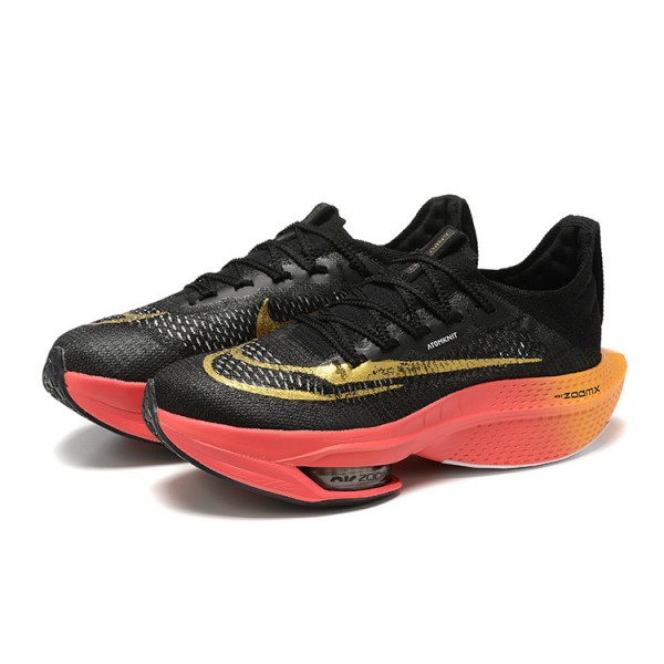 Herren Air Zoom Alphafly Next 2 Schwarz Gold Schuhe 