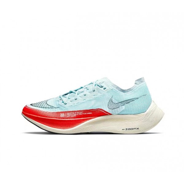 Damen/Herren ZoomX VaporFly NEXT% Blau Rot Schuhe 