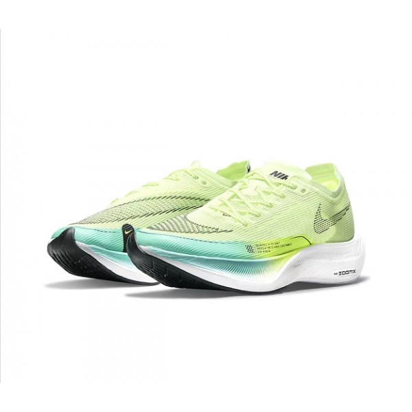 Damen/Herren ZoomX VaporFly NEXT% Grün und Blau Schuhe 