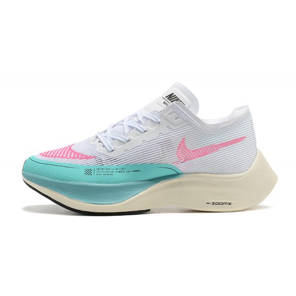 Damen/Herren ZoomX VaporFly NEXT% Weiß Rosa Schuhe 