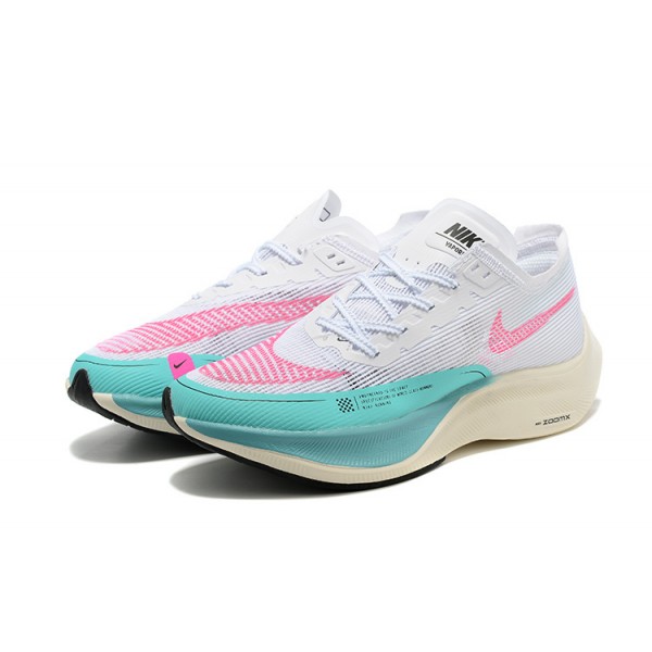 Damen/Herren ZoomX VaporFly NEXT% Weiß Rosa Schuhe 