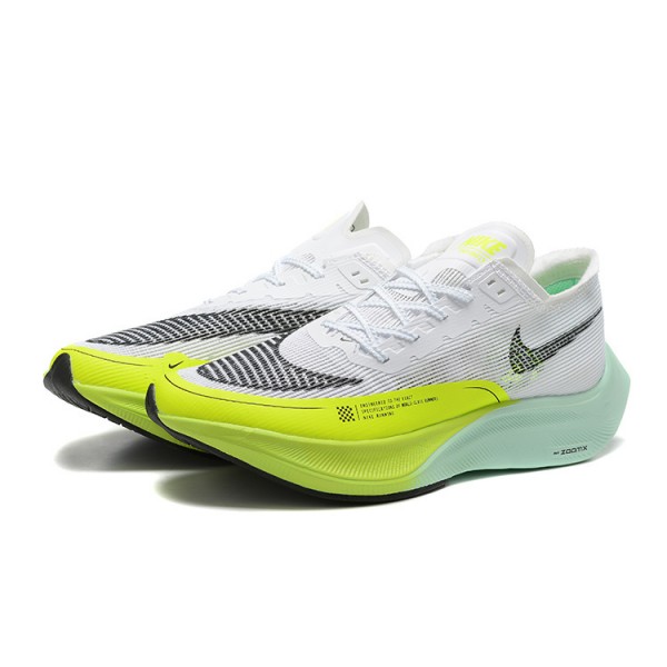 Damen/Herren ZoomX VaporFly NEXT% Weiß Gelb Schuhe 