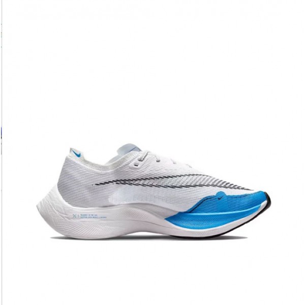 Damen/Herren ZoomX VaporFly NEXT% Weiß und Blau Schuhe 