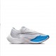 Damen/Herren ZoomX VaporFly NEXT% Weiß und Blau Schuhe 