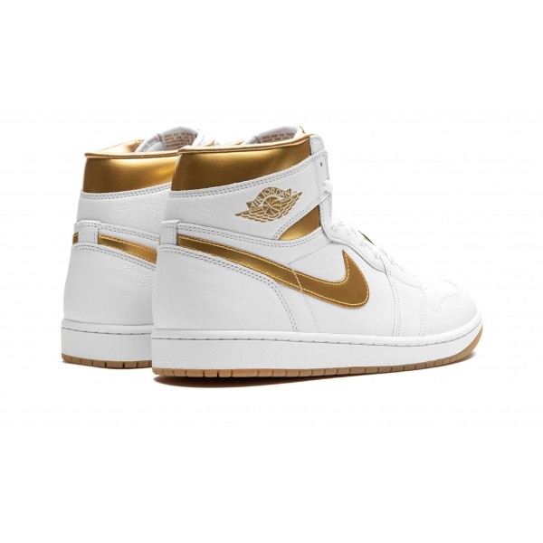 Nike Air Jordan 1 High Damen Metallic Gold FD2596-107 Schuhe 